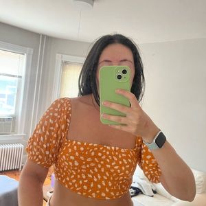 Animal print crop top